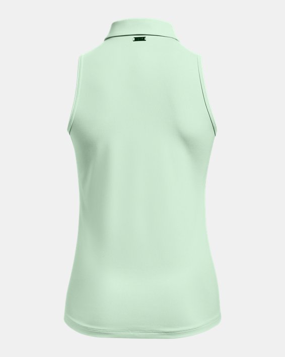 Damen UA Zinger Poloshirt, ärmellos, Green, pdpMainDesktop image number 5